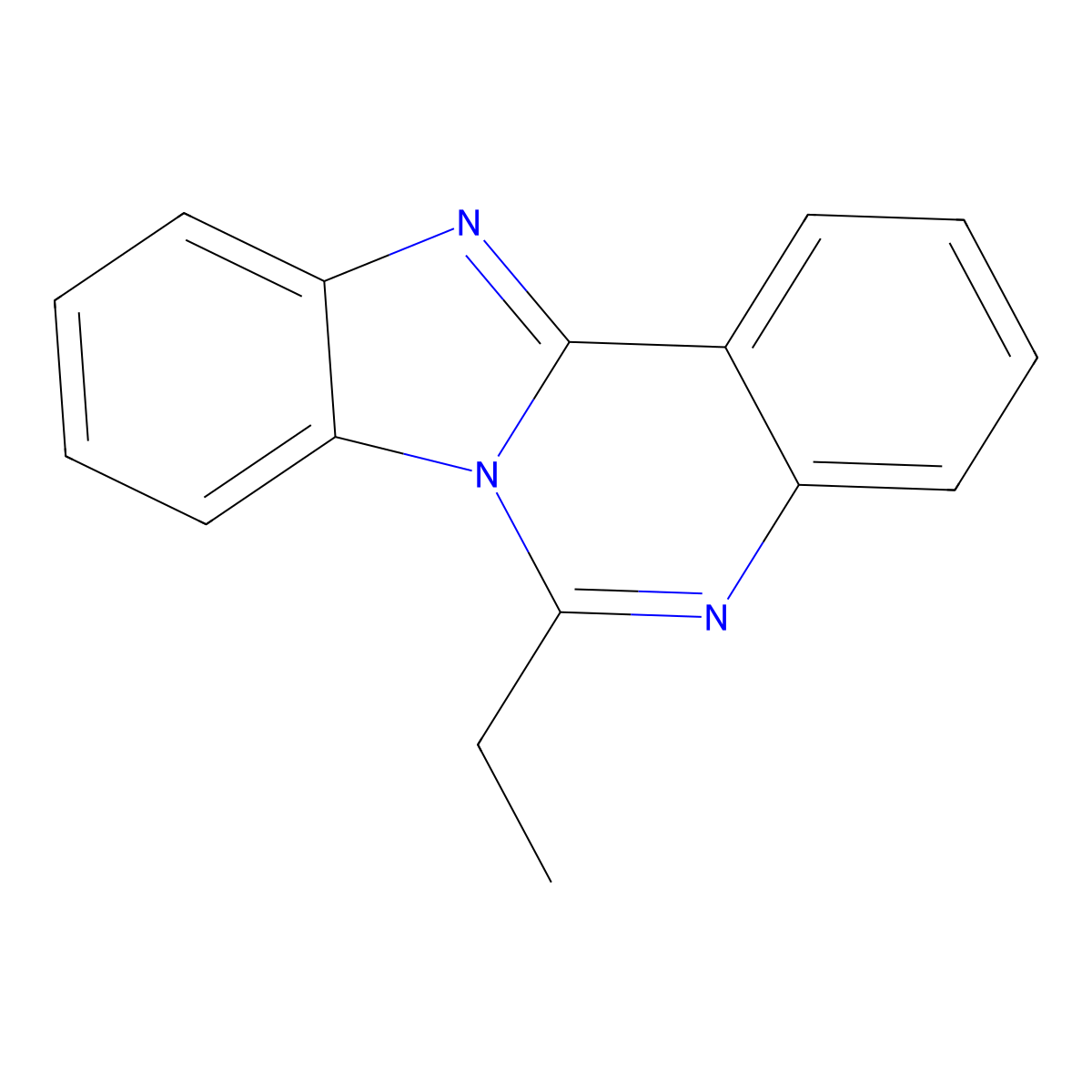 6-Ethyl[1,3]benzimidazo[1,2-c]quinazoline molecular structure, CAS 238420-46-7