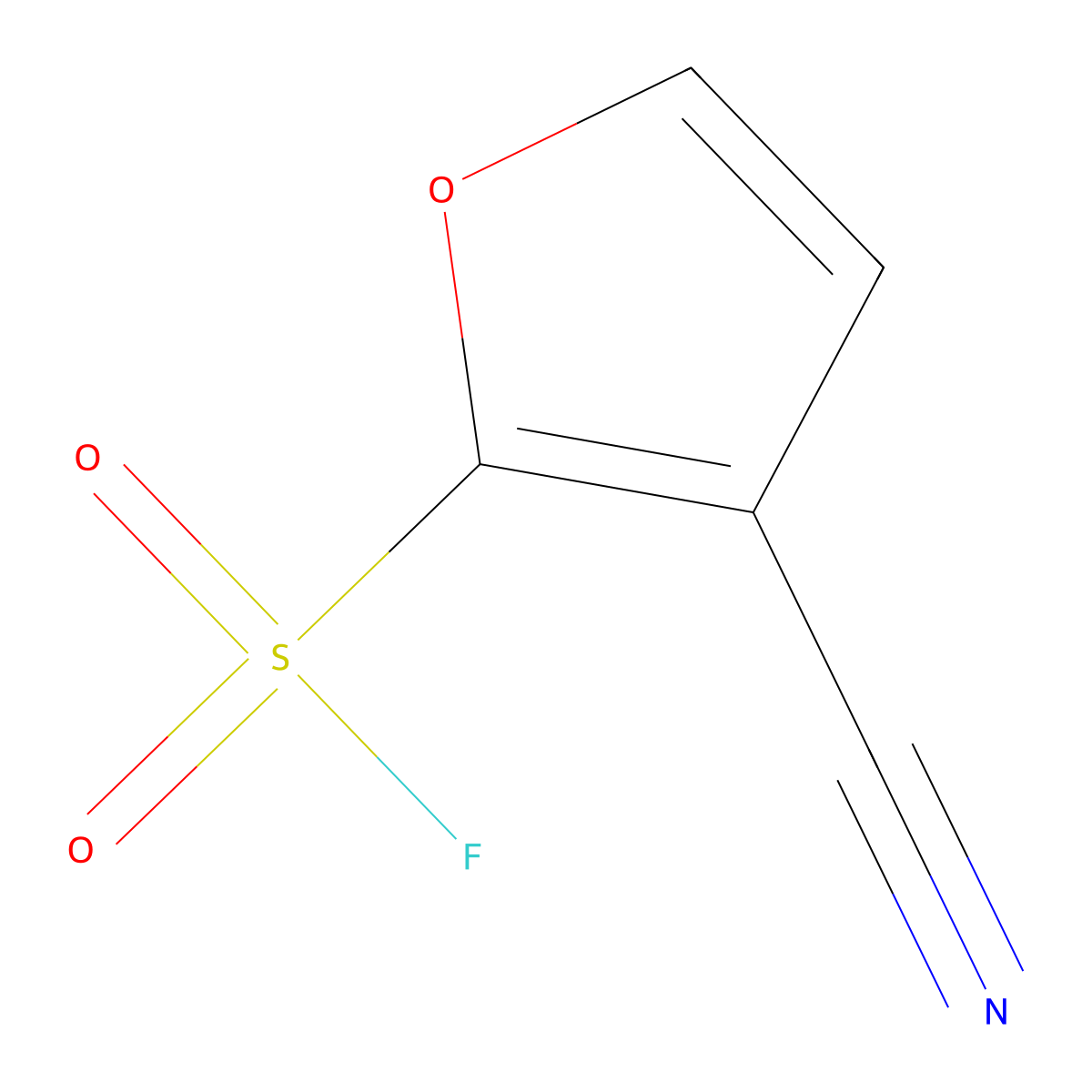 3-Cyanofuran-2-sulfonyl fluoride molecular structure, CAS 2384204-56-0
