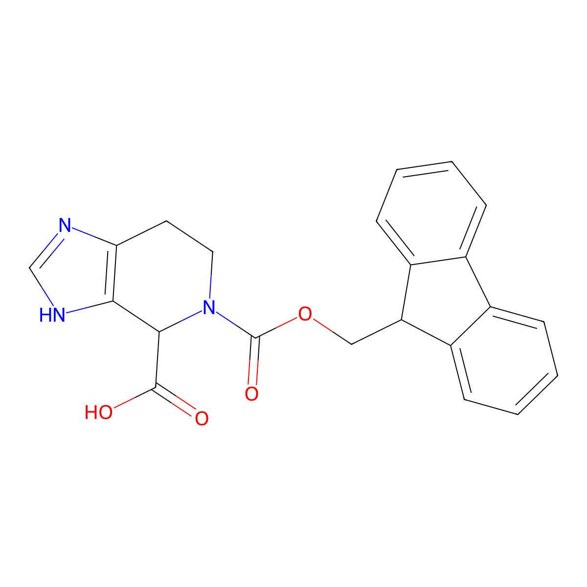 5-{[(9H-fluoren-9-yl)methoxy]carbonyl}-3H,4H,5H,6H,7H-imidazo[4,5-c]pyridine-4-carboxylic acid molecular structure, CAS 2384206-93-1