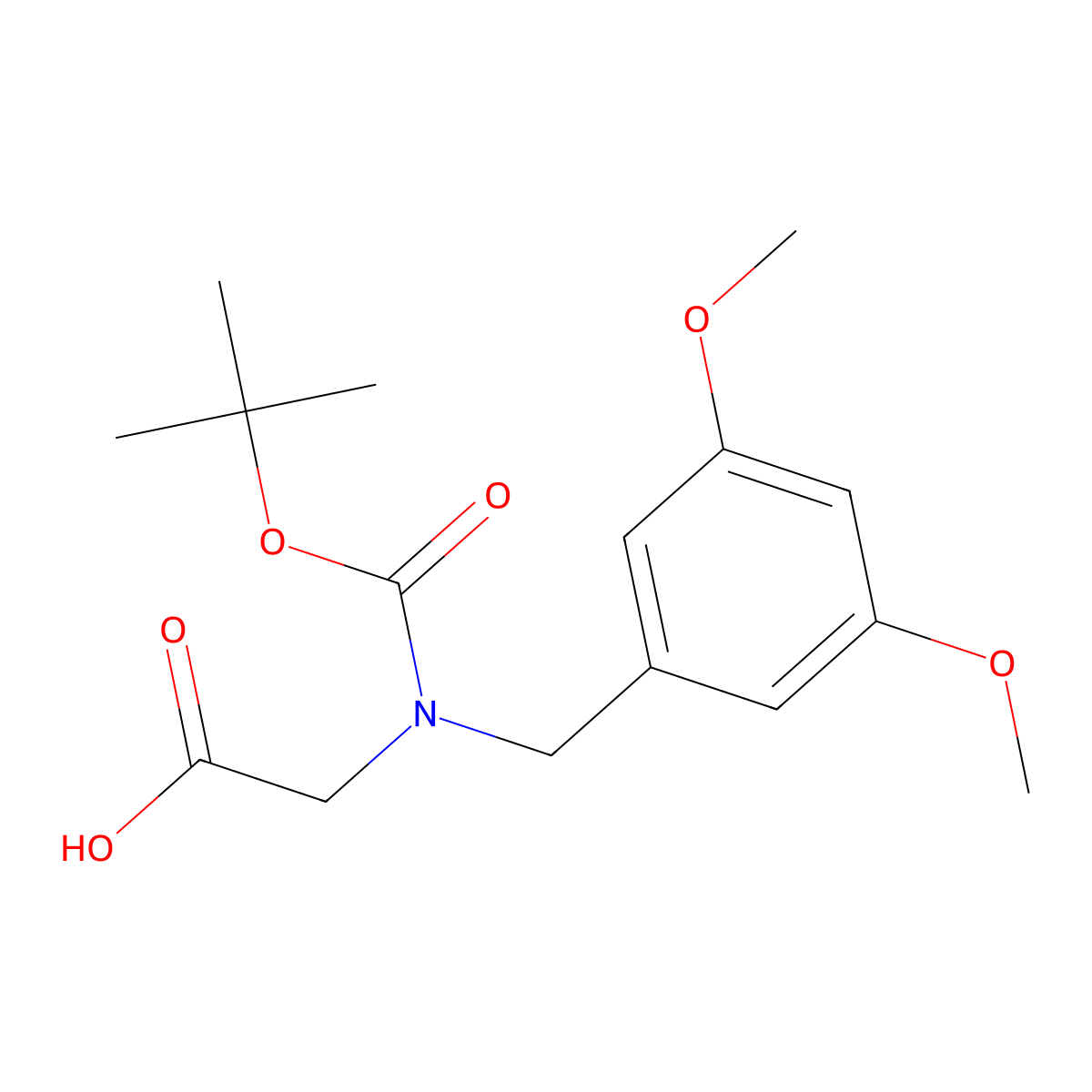 2-{[(Tert-butoxy)carbonyl][(3,5-dimethoxyphenyl)methyl]amino}acetic acid molecular structure, CAS 2384219-81-0