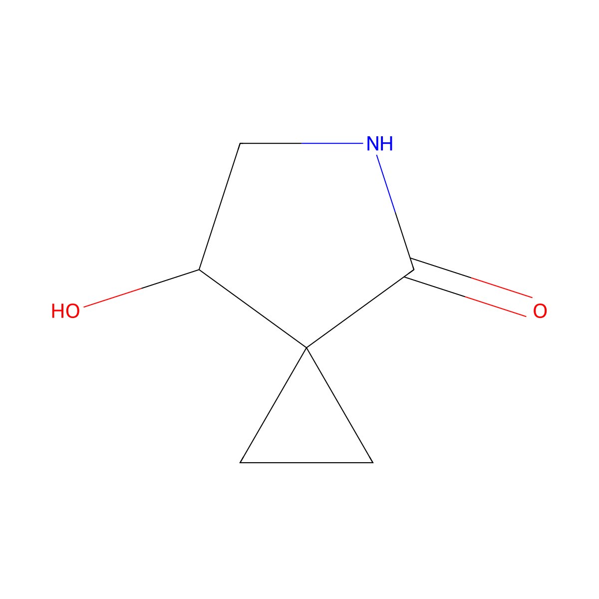 7-Hydroxy-5-azaspiro[2.4]heptan-4-one molecular structure, CAS 2384253-99-8