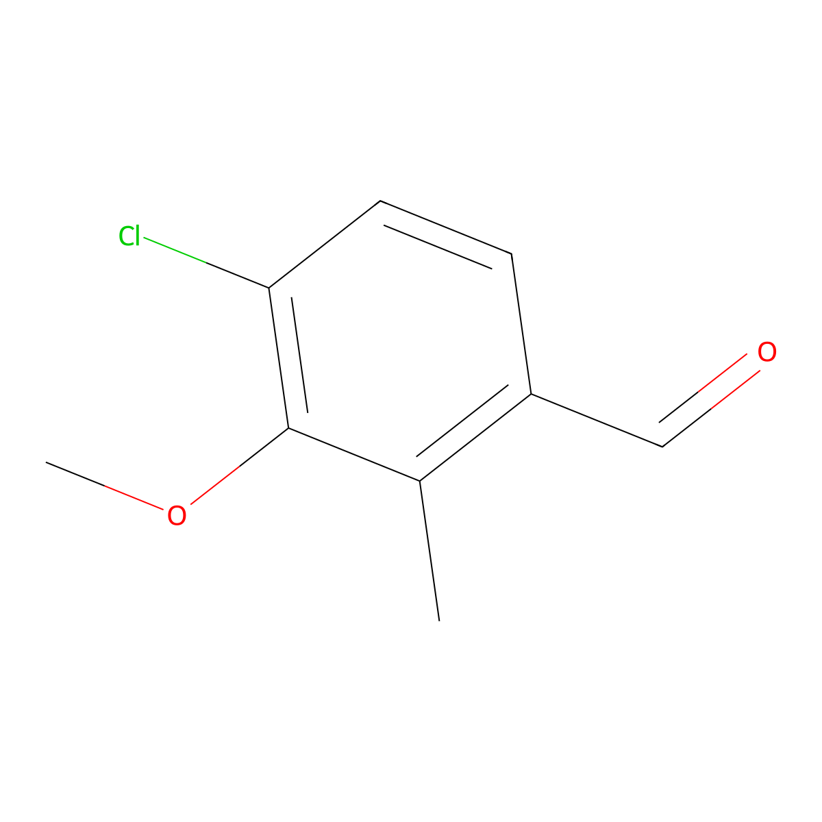 4-Chloro-3-methoxy-2-methylbenzaldehyde molecular structure, CAS 2384258-55-1