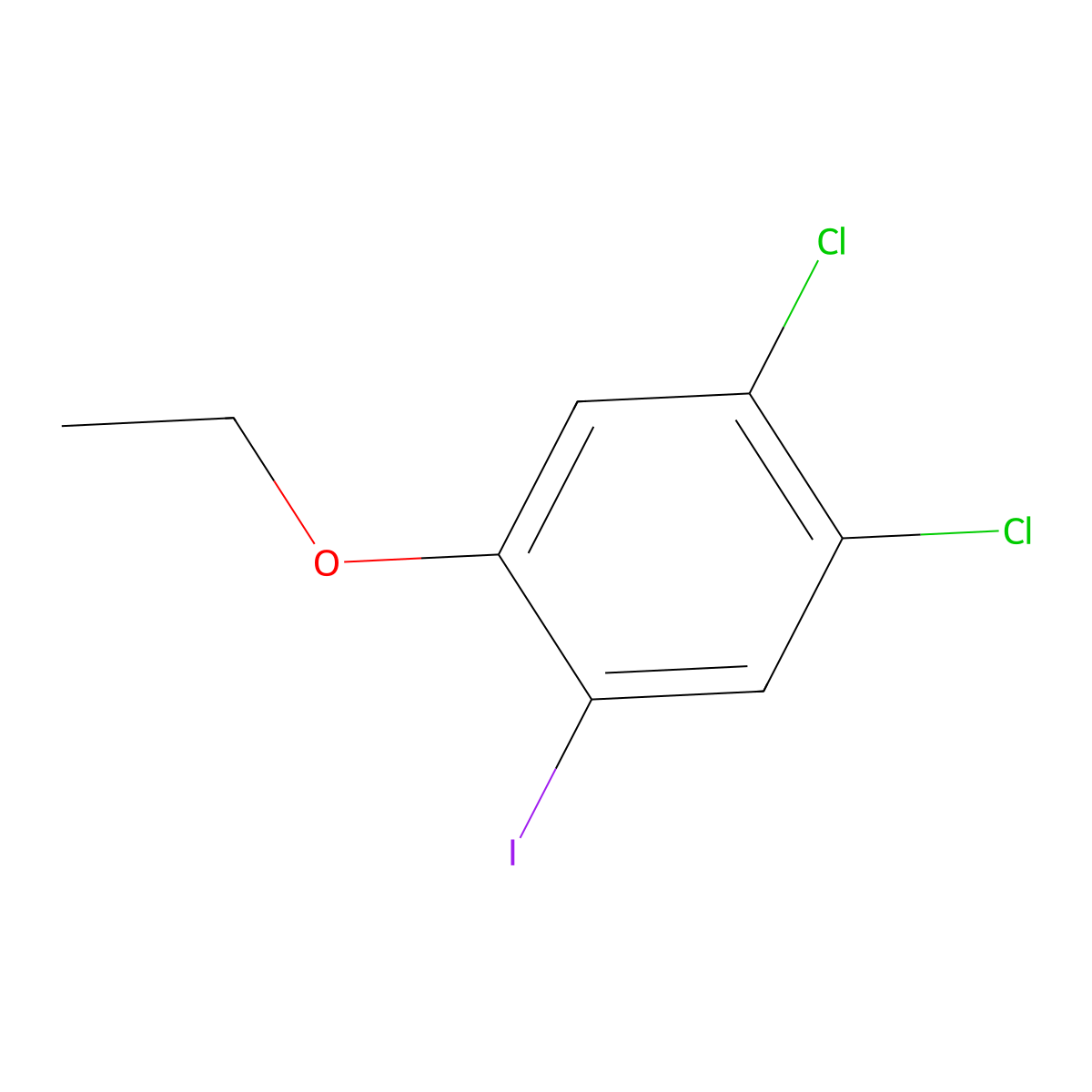 1,2-Dichloro-4-ethoxy-5-iodobenzene molecular structure, CAS 2384268-69-1