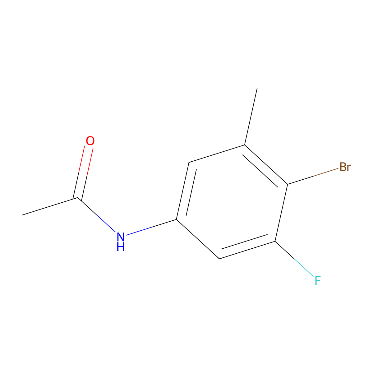 N-(4-bromo-3-fluoro-5-methylphenyl)acetamide molecular structure, CAS 2384271-31-0