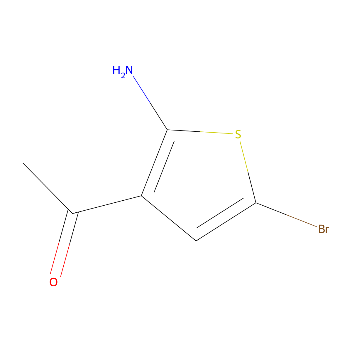 1-(2-Amino-5-bromothiophen-3-yl)ethanone molecular structure, CAS 2384274-05-7