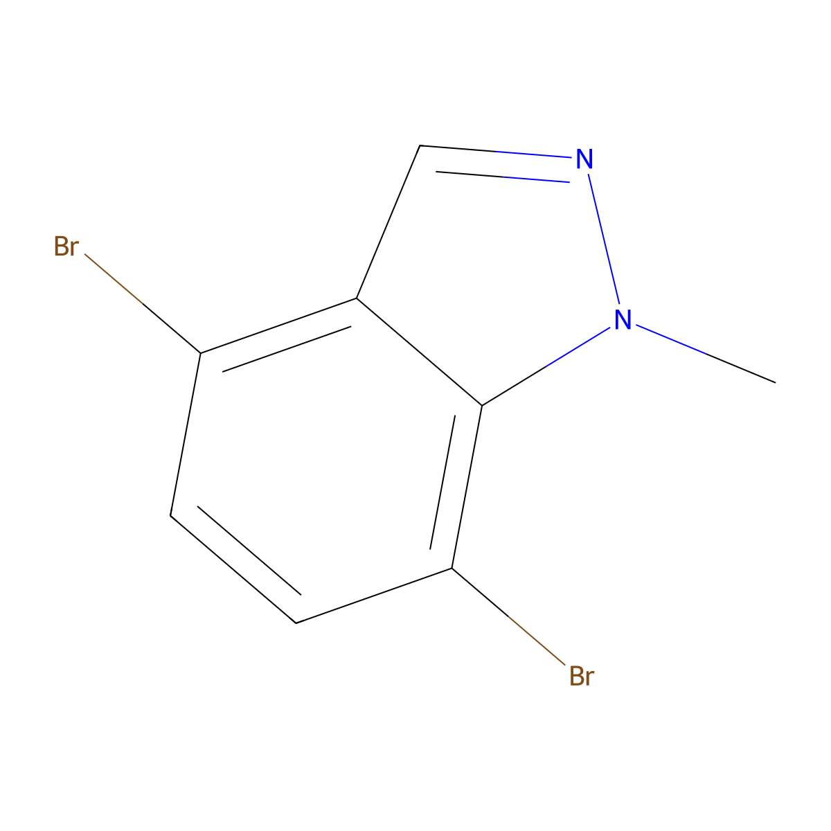 4,7-dibromo-1-methyl-1H-Indazole molecular structure, CAS 2384281-38-1