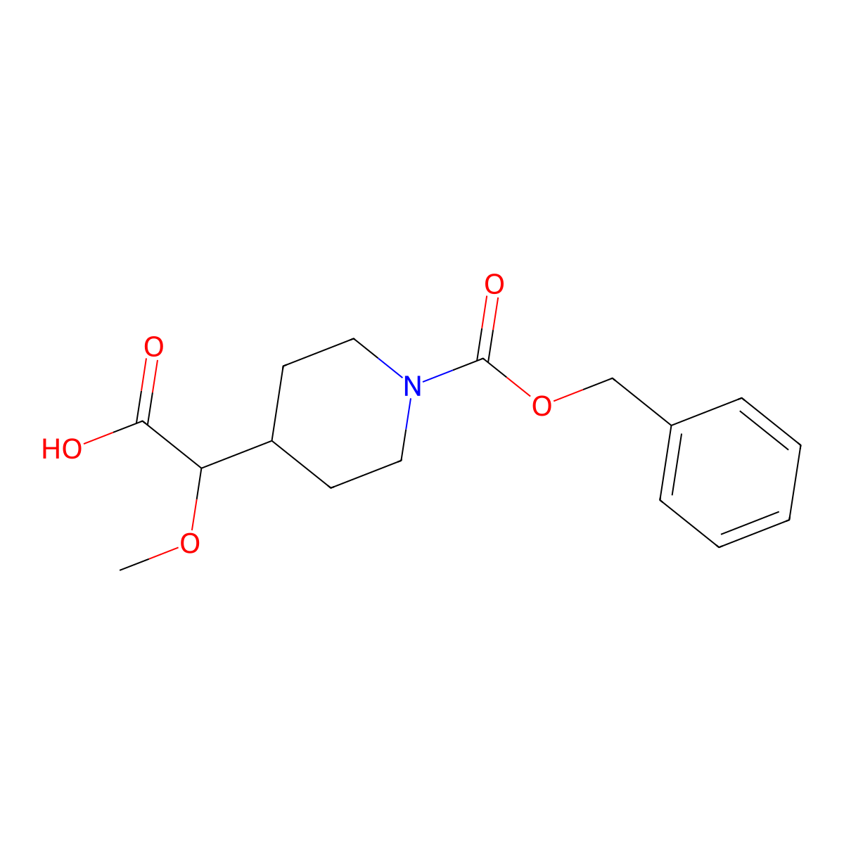 2-(1-((Benzyloxy)carbonyl)piperidin-4-yl)-2-methoxyacetic acid molecular structure, CAS 2384282-18-0