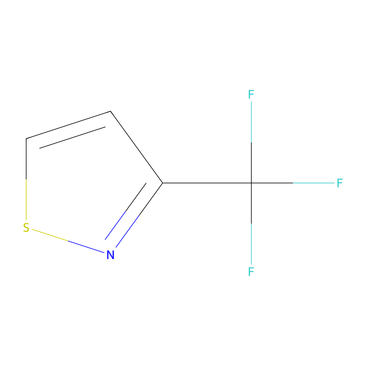 3-(Trifluoromethyl)-1,2-thiazole molecular structure, CAS 2384284-56-2