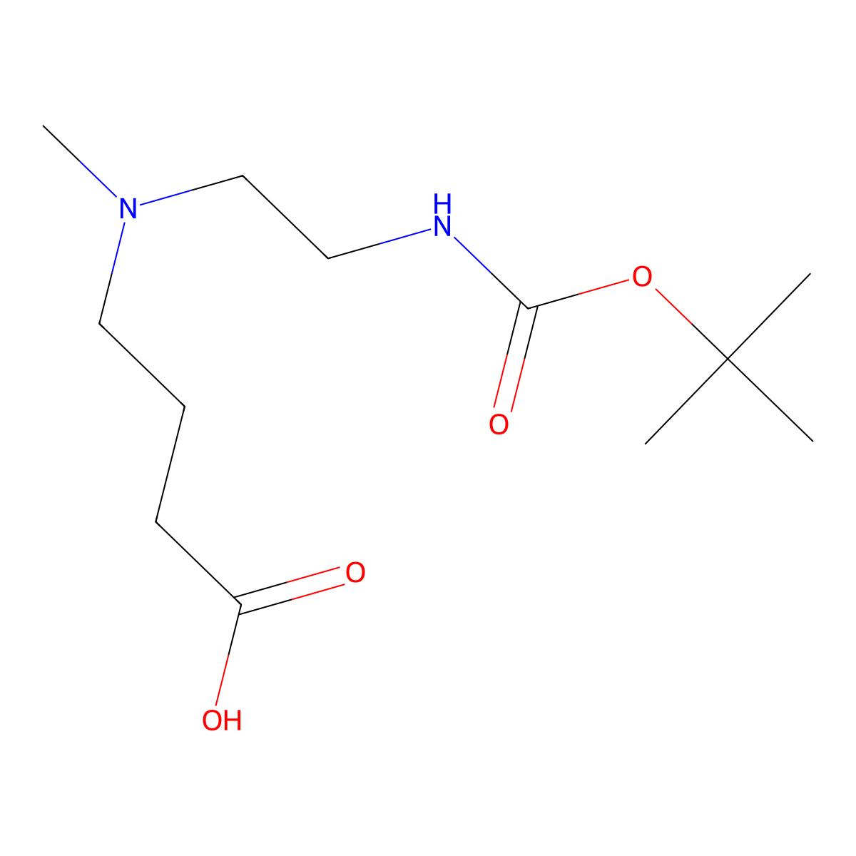 4-[(2-{[(Tert-butoxy)carbonyl]amino}ethyl)(methyl)amino]butanoic acid molecular structure, CAS 2384286-05-7