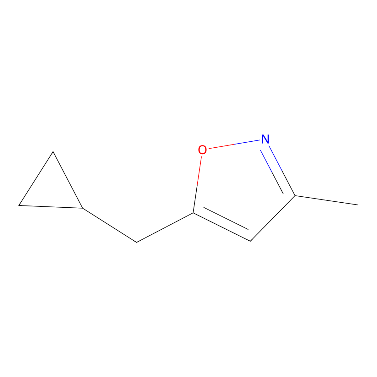 5-(Cyclopropylmethyl)-3-methylisoxazole molecular structure, CAS 2384286-74-0