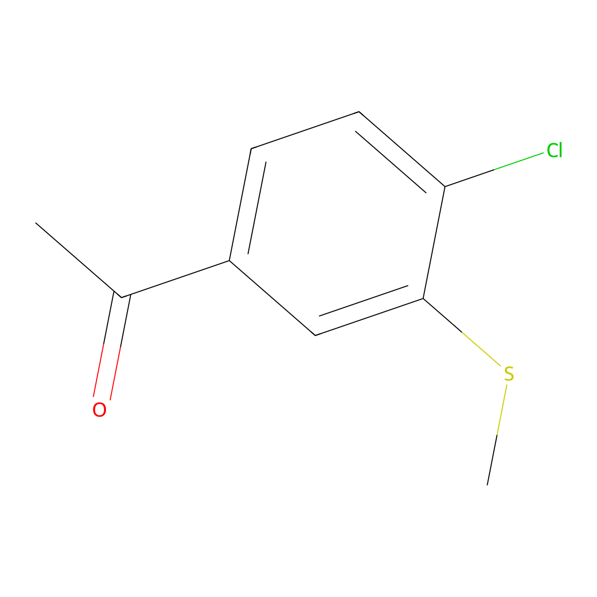 1-(4-Chloro-3-(methylthio)phenyl)ethanone molecular structure, CAS 2384288-01-9