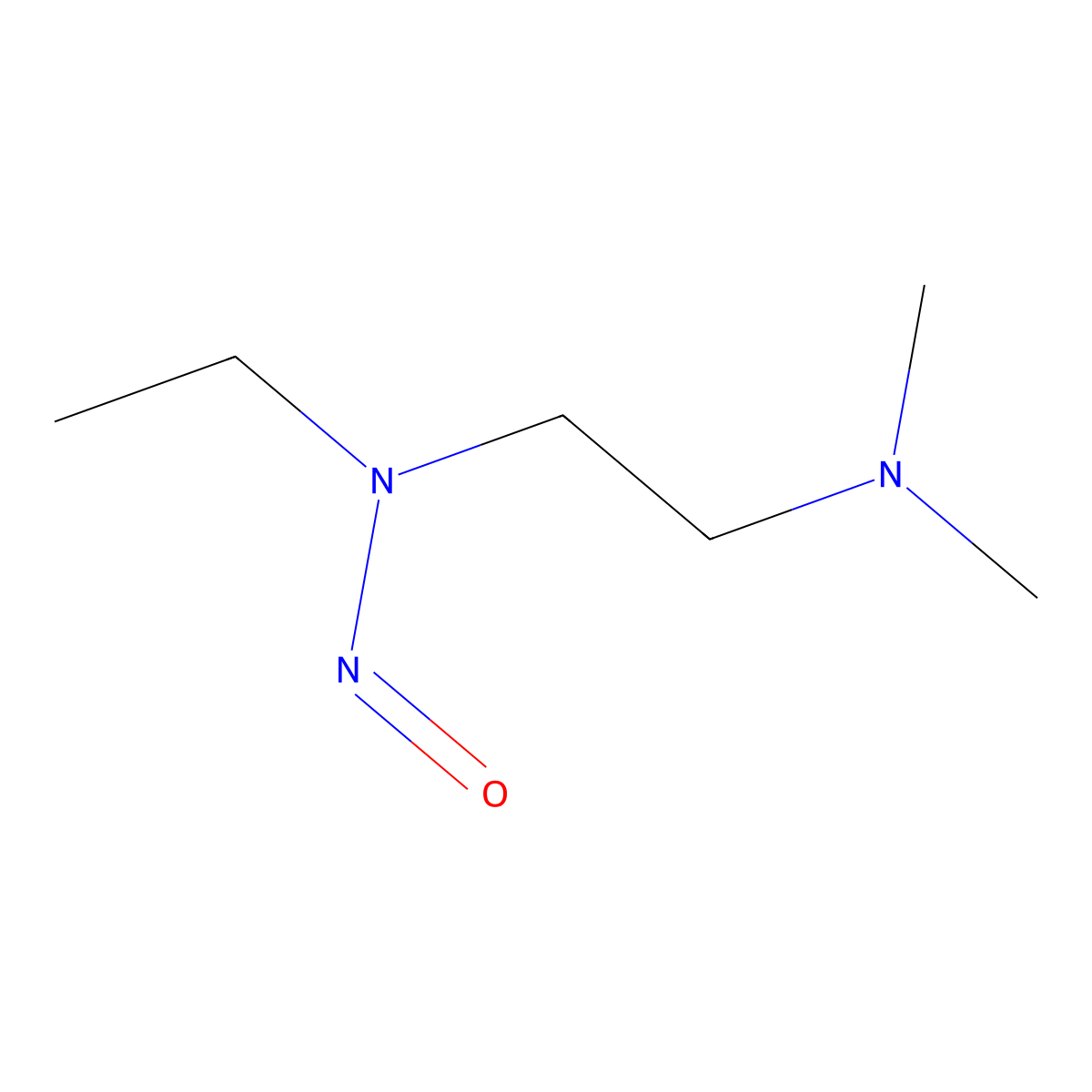 [2-(Dimethylamino)ethyl](ethyl)nitrosoamine molecular structure, CAS 23843-00-7