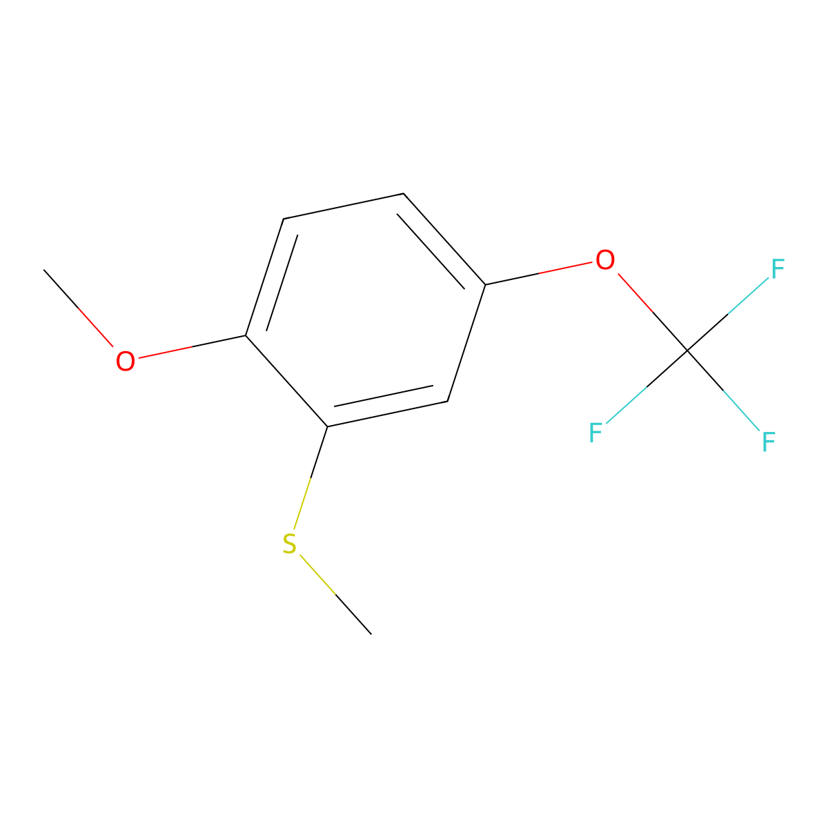 1-Methoxy-2-(methylthio)-4-(trifluoromethoxy)benzene molecular structure, CAS 2384301-82-8