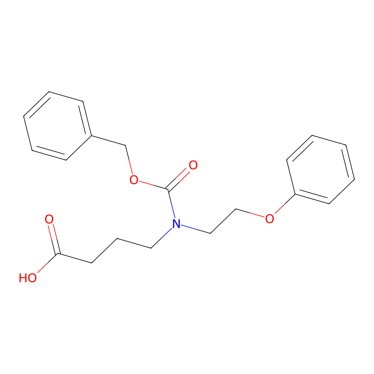 4-{[(Benzyloxy)carbonyl](2-phenoxyethyl)amino}butanoic acid molecular structure, CAS 2384306-92-5