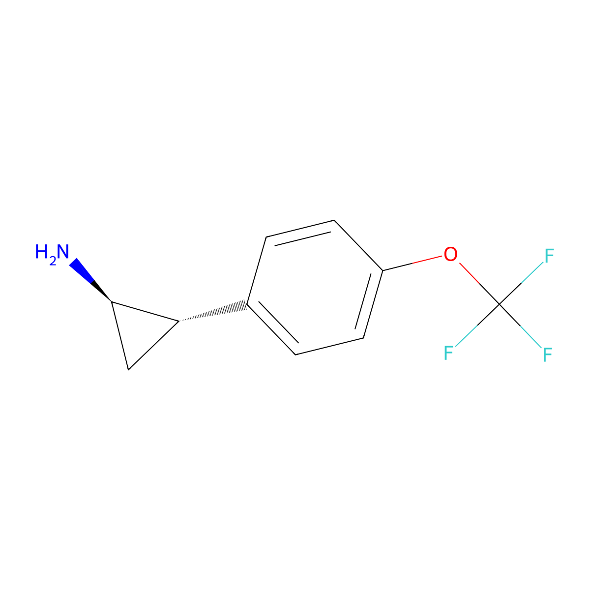 (1R,2S)-2-[4-(Trifluoromethoxy)phenyl]cyclopropan-1-amine molecular structure, CAS 238431-34-0