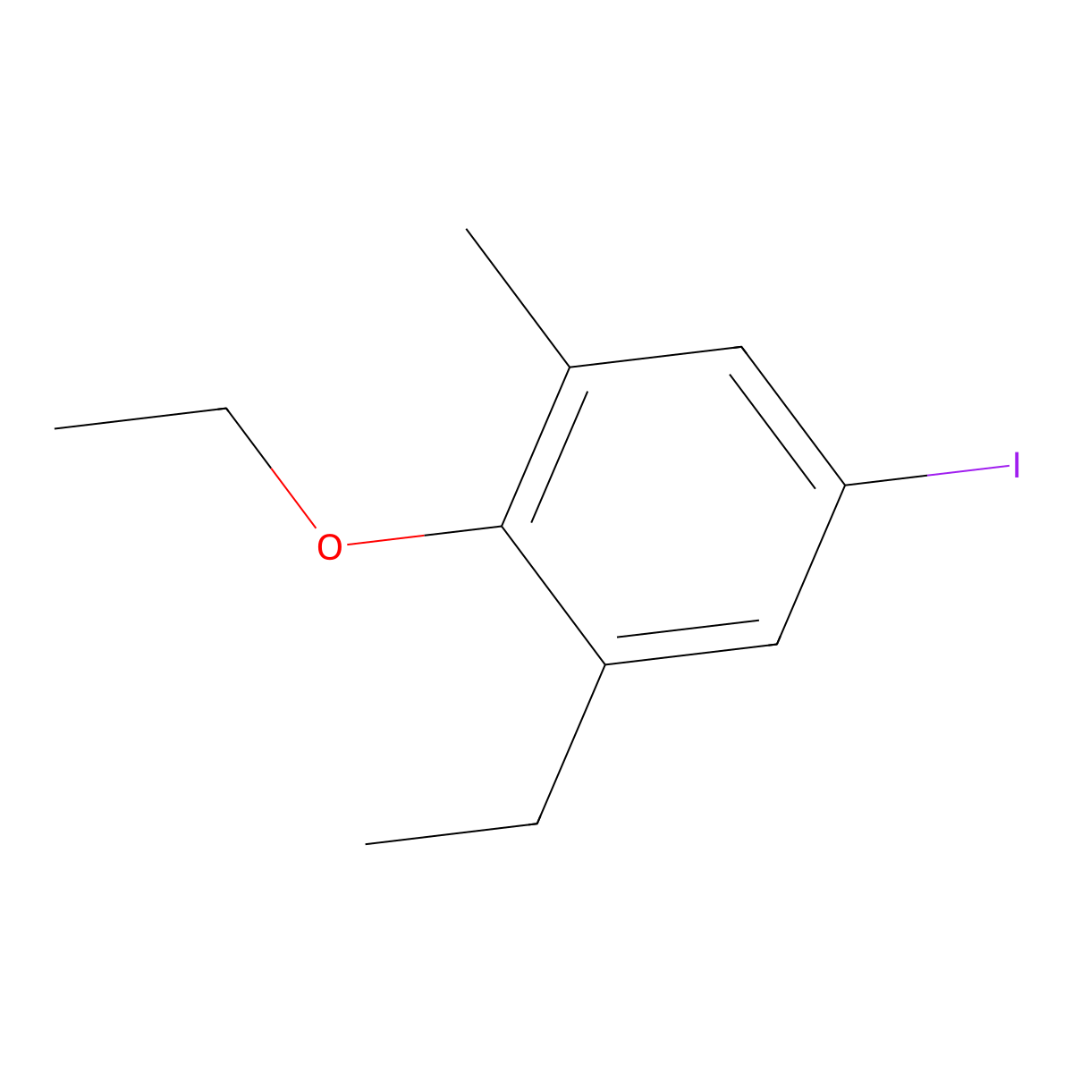 2-Ethoxy-1-ethyl-5-iodo-3-methylbenZene molecular structure, CAS 2384314-02-5