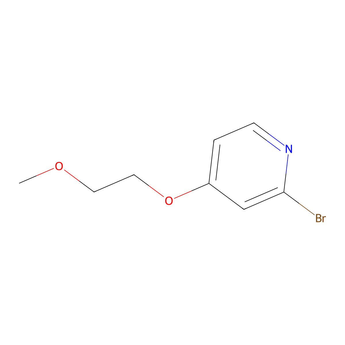 2-Bromo-4-(2-methoxyethoxy)pyridine molecular structure, CAS 2384316-84-9