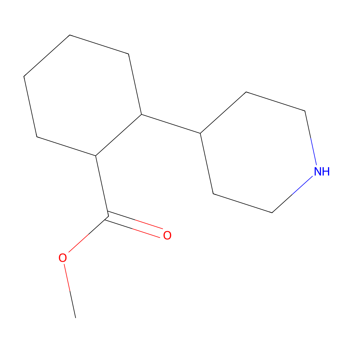 Methyl 2-(piperidin-4-yl)cyclohexane-1-carboxylate molecular structure, CAS 2384329-03-5