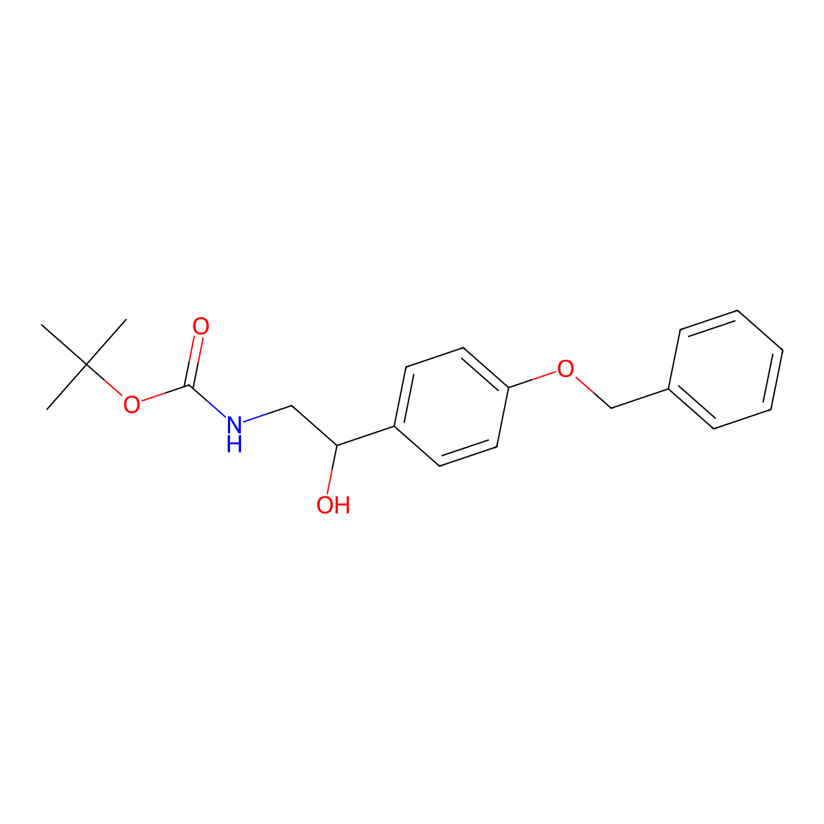 tert-butyl N-{2-[4-(benzyloxy)phenyl]-2-hydroxyethyl}carbamate molecular structure, CAS 2384346-89-6