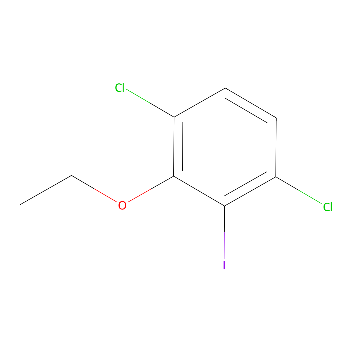 1,4-Dichloro-2-ethoxy-3-iodobenzene molecular structure, CAS 2384349-30-6