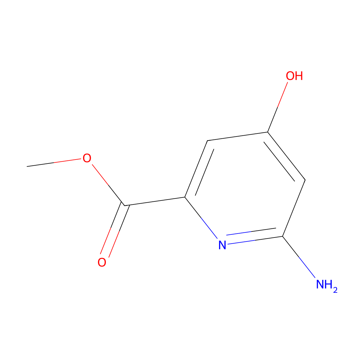 Methyl 6-amino-4-hydroxypyridine-2-carboxylate molecular structure, CAS 2384365-18-6