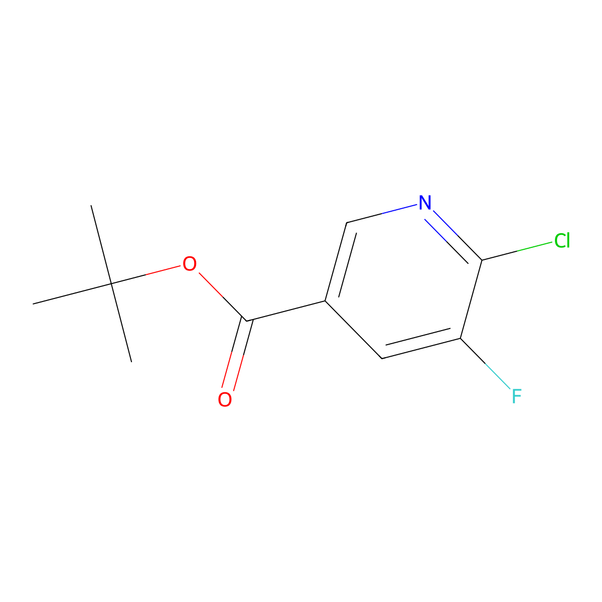 tert-Butyl 6-chloro-5-fluoronicotinate molecular structure, CAS 2384373-76-4