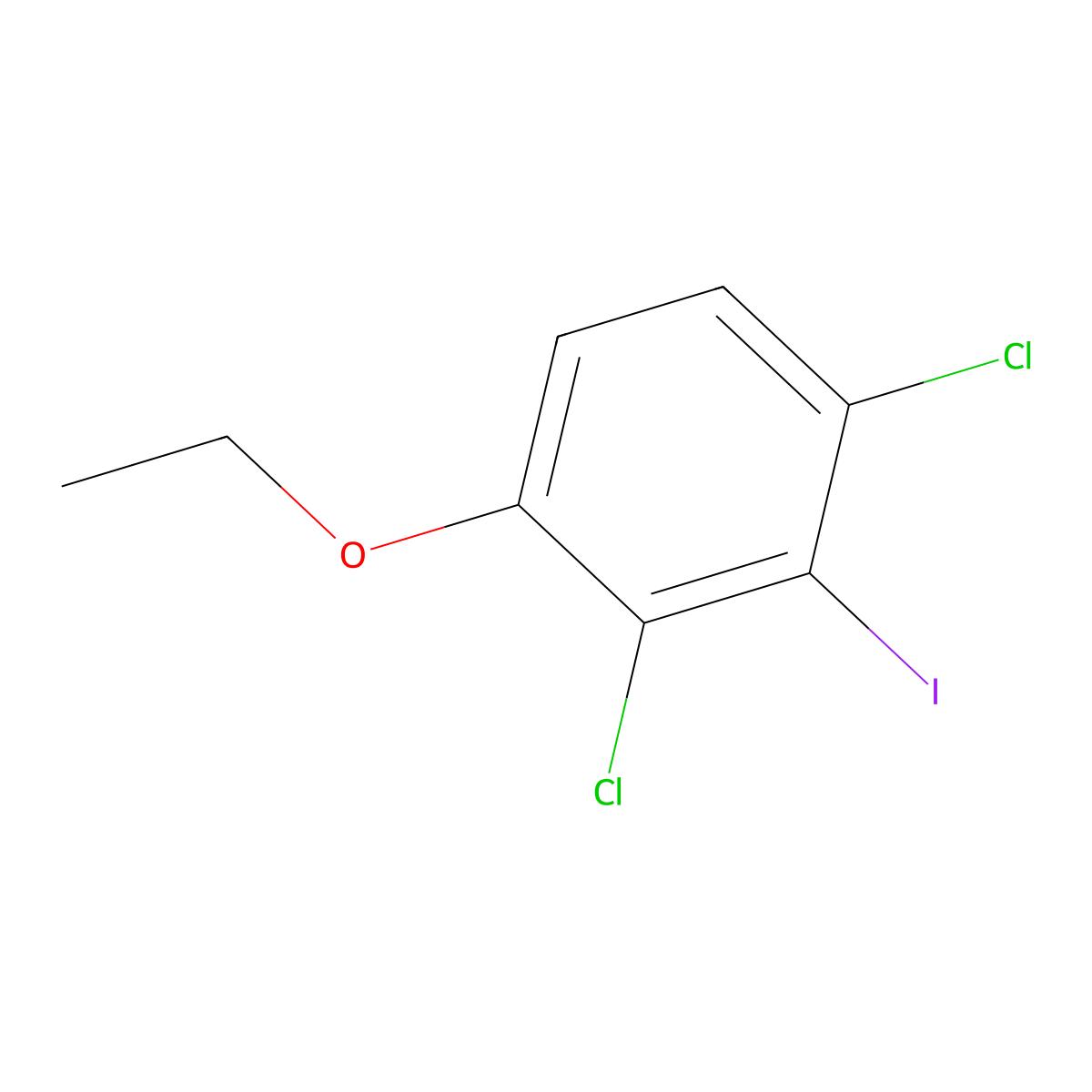 1,3-Dichloro-4-ethoxy-2-iodobenzene molecular structure, CAS 2384384-28-3