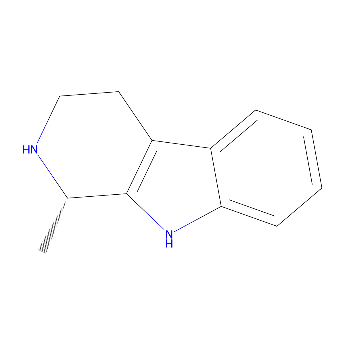 (S)-1-Methyl-2,3,4,9-tetrahydro-1H-pyrido[3,4-b]indole molecular structure, CAS 23844-21-5