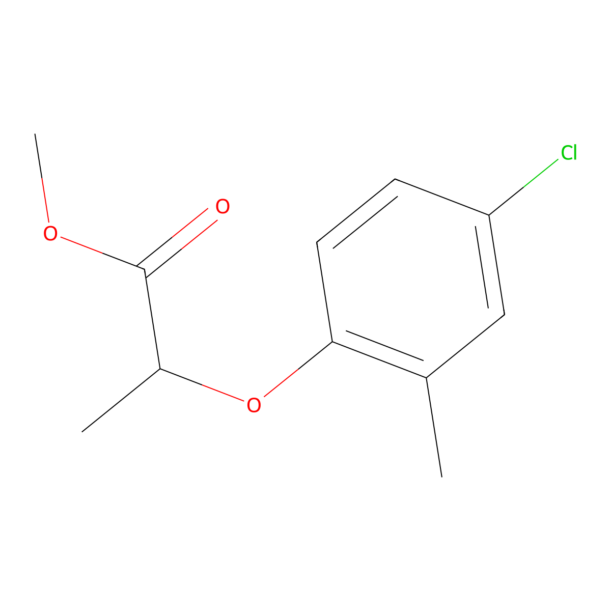 Mecoprop methyl ester molecular structure, CAS 23844-56-6