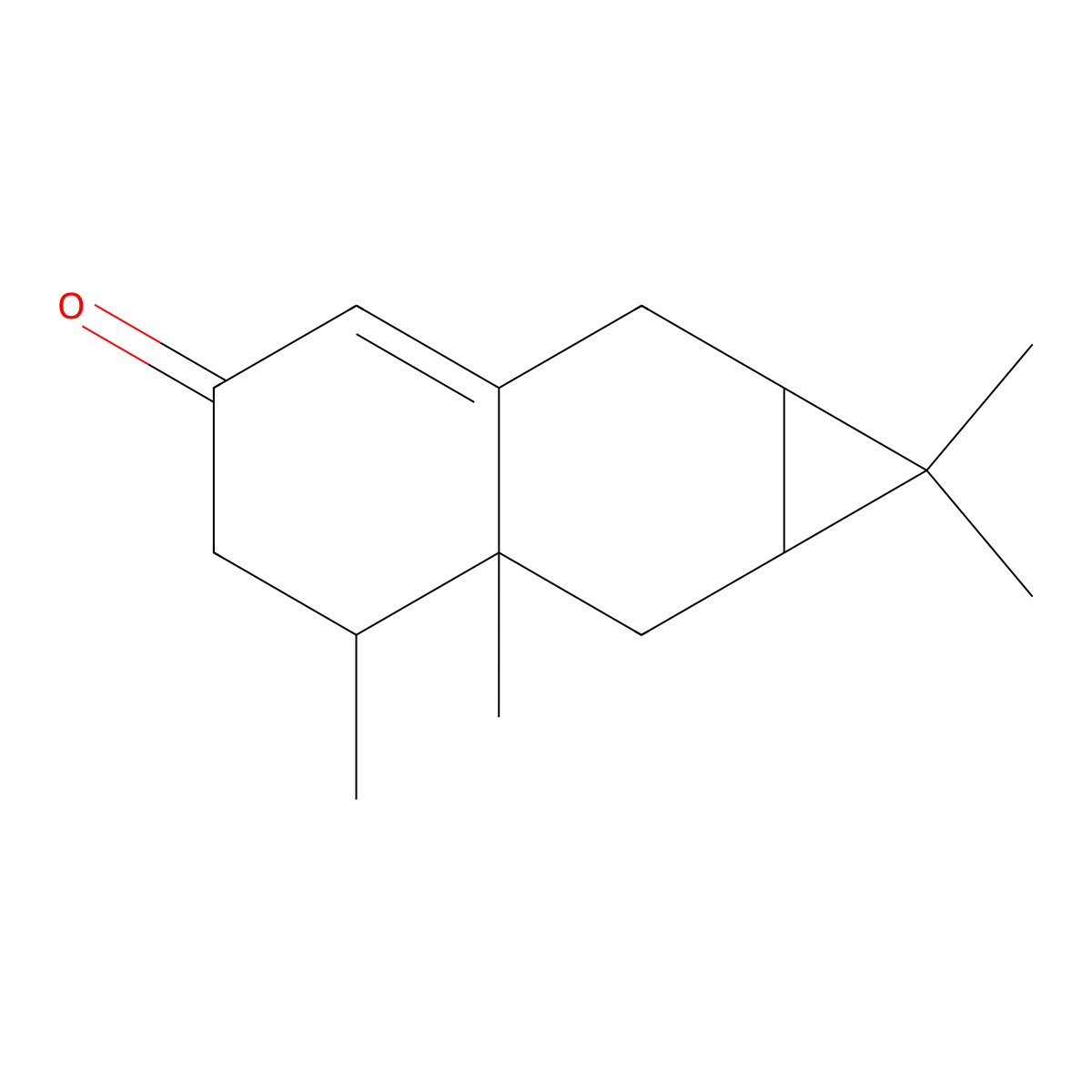 1,1a,2,5,6,6a,7,7a-octahydro-1,1,6,6a-tetramethyl-4H-cyclopropa[b]naphthalen-4-one molecular structure, CAS 23844-98-6