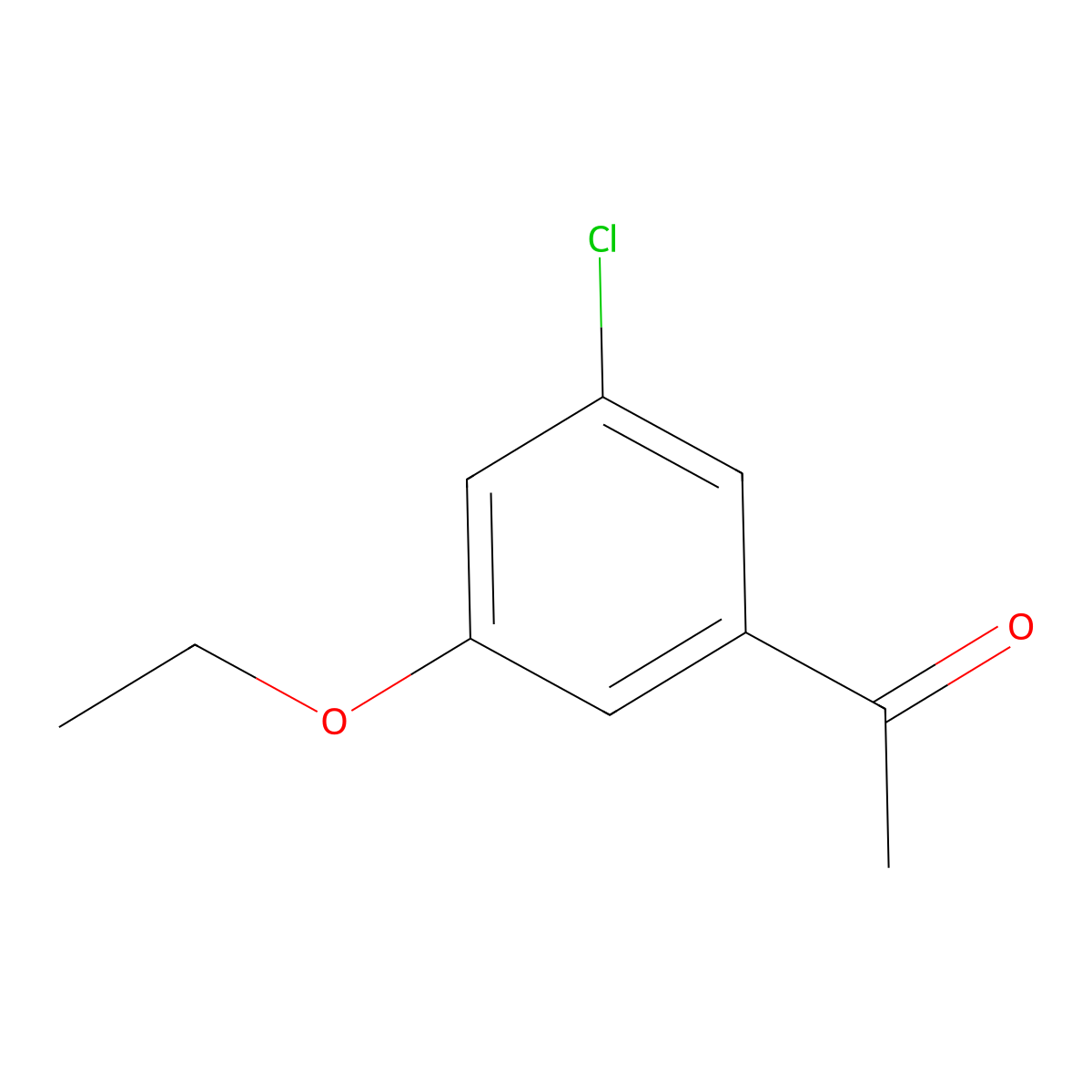 1-(3-Chloro-5-ethoxyphenyl)ethanone molecular structure, CAS 2384421-18-3