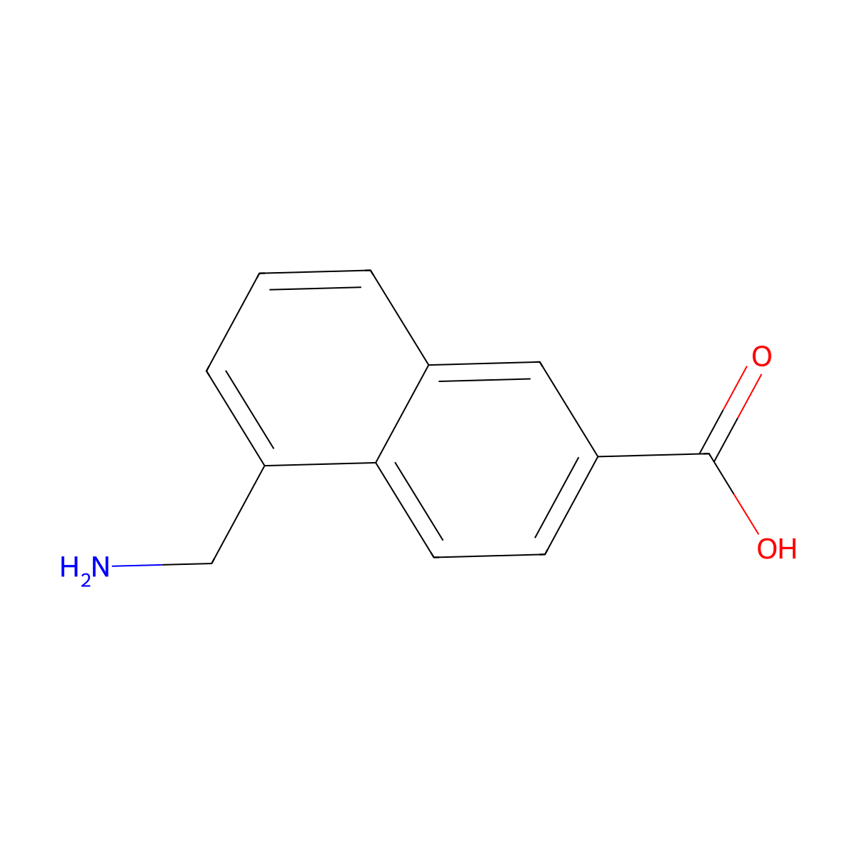 5-(Aminomethyl)naphthalene-2-carboxylic acid molecular structure, CAS 2384426-66-6