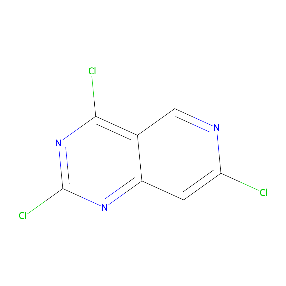 2,4,7-Trichloropyrido[4,3-d]pyrimidine molecular structure, CAS 2384434-96-0