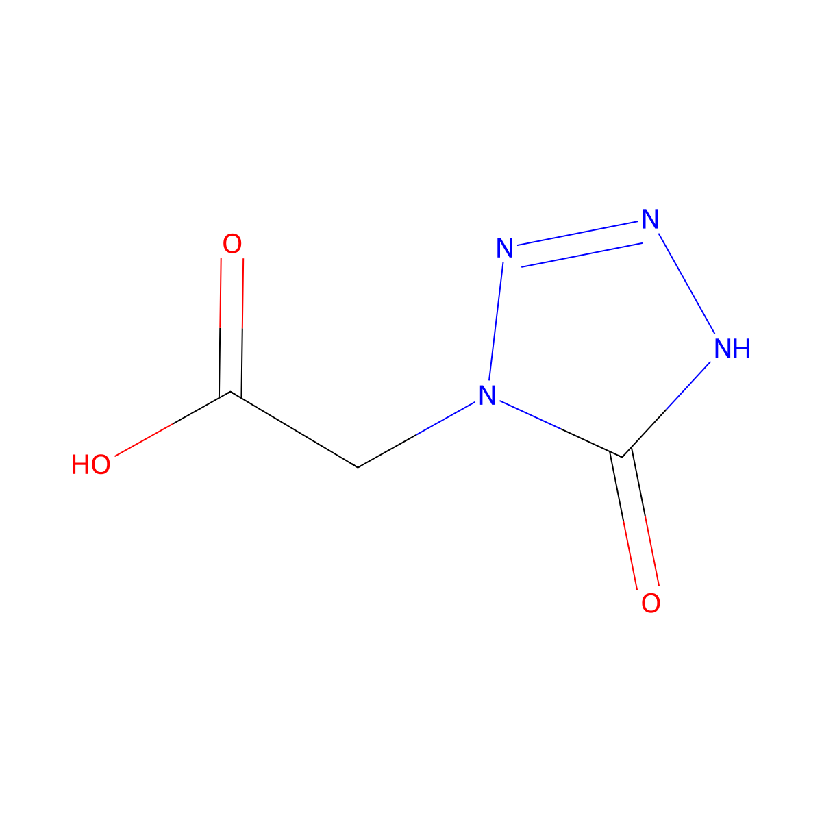 2-(5-oxo-2,5-dihydro-1H-1,2,3,4-tetrazol-1-yl)acetic acid molecular structure, CAS 2384435-45-2