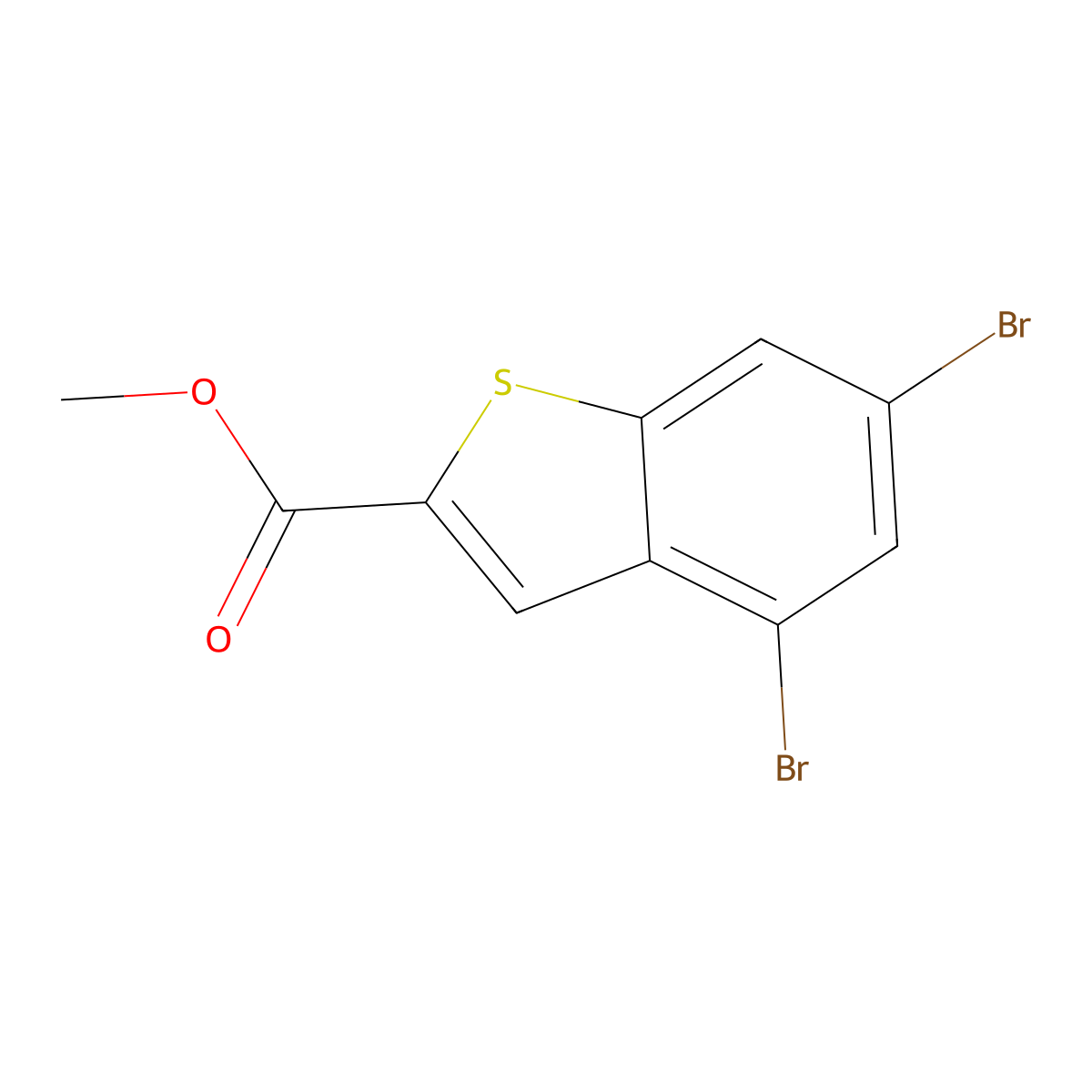 Methyl 4,6-dibromobenZo[b]thiophene-2-carboxylate molecular structure, CAS 2384437-25-4