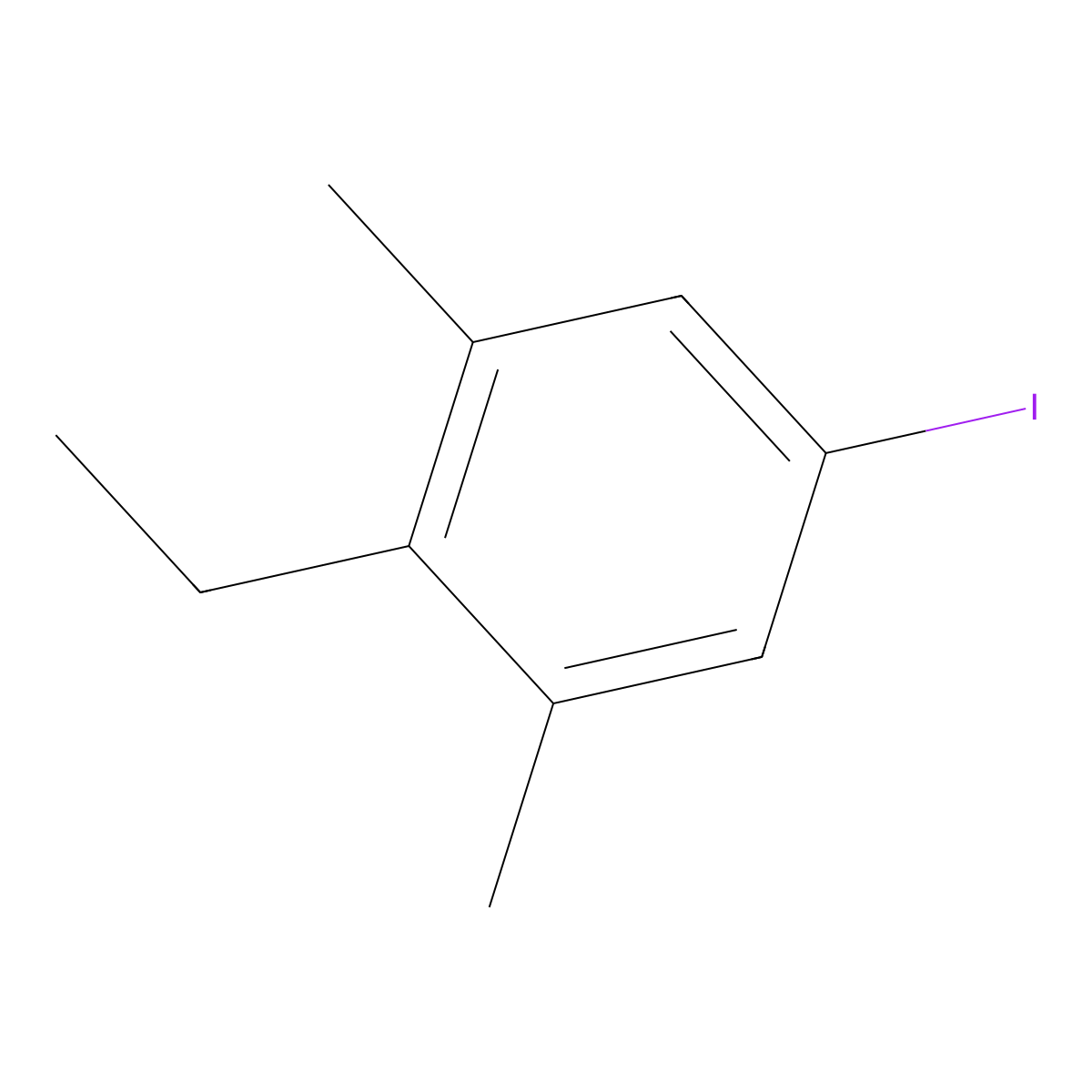 2-Ethyl-5-iodo-1,3-dimethylbenzene molecular structure, CAS 2384437-87-8