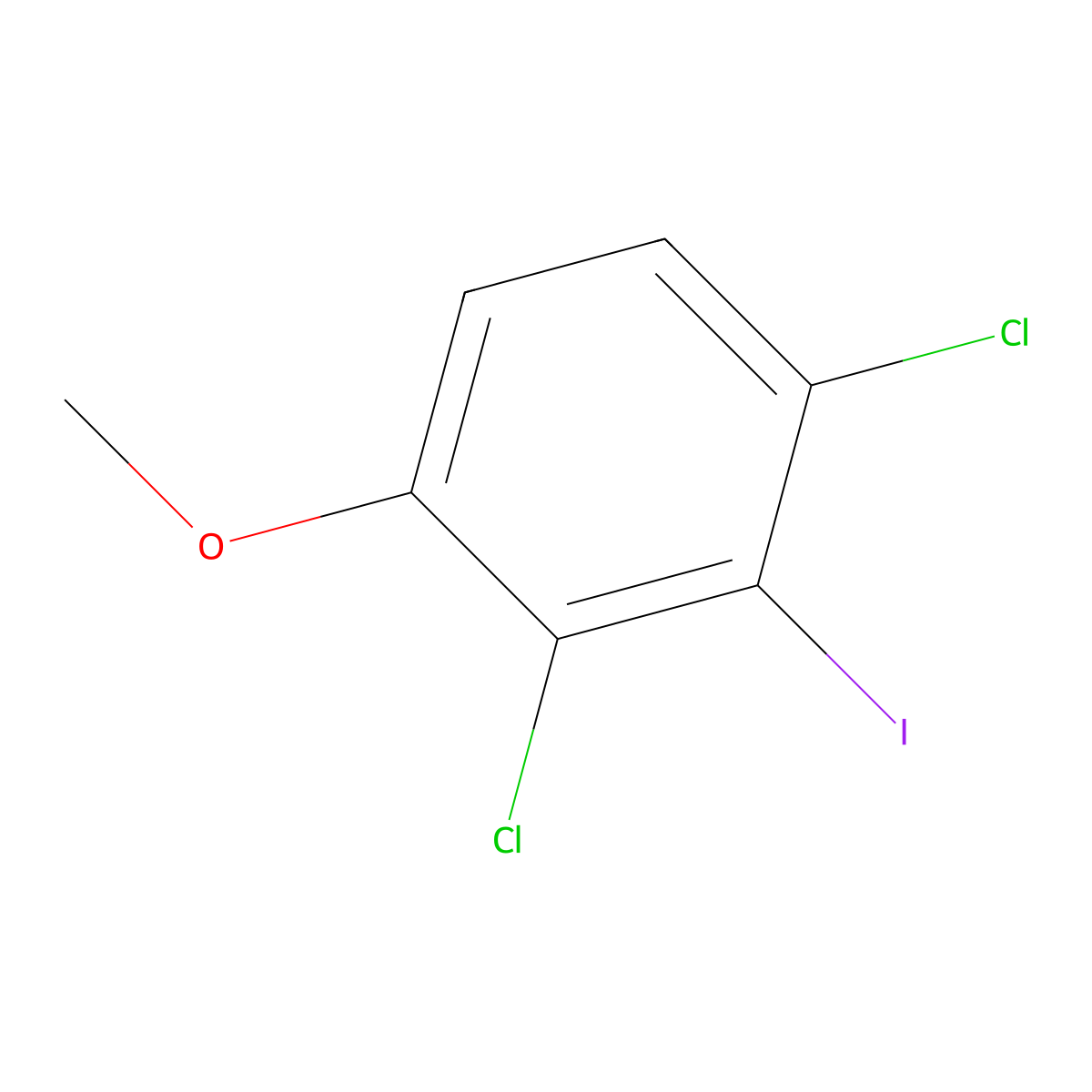 1,3-Dichloro-2-iodo-4-methoxybenzene molecular structure, CAS 2384443-96-1