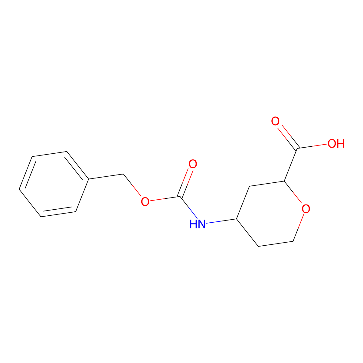 4-{[(Benzyloxy)carbonyl]amino}oxane-2-carboxylic acid molecular structure, CAS 2384449-05-0