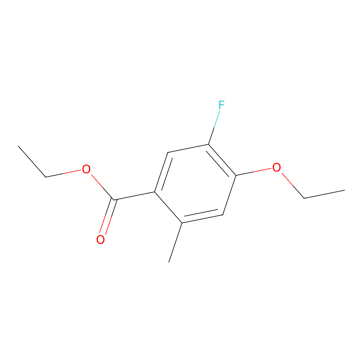 Ethyl 4-ethoxy-5-fluoro-2-methylbenzoate molecular structure, CAS 2384453-85-2