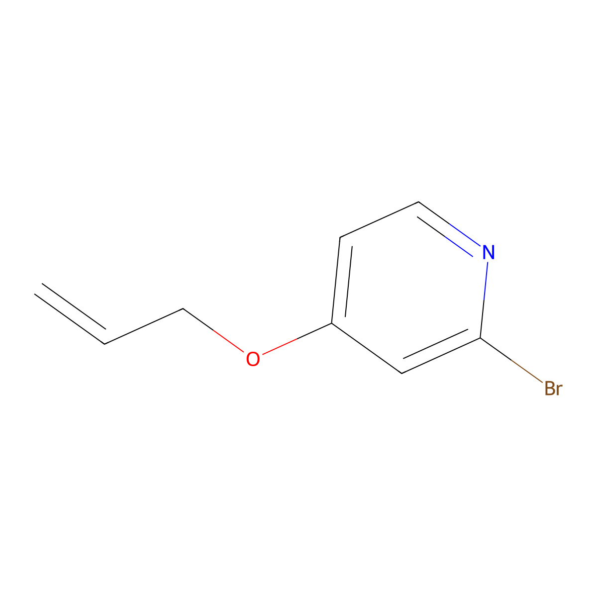 2-Bromo-4-(2-propen-1-yloxy)pyridine molecular structure, CAS 2384454-08-2