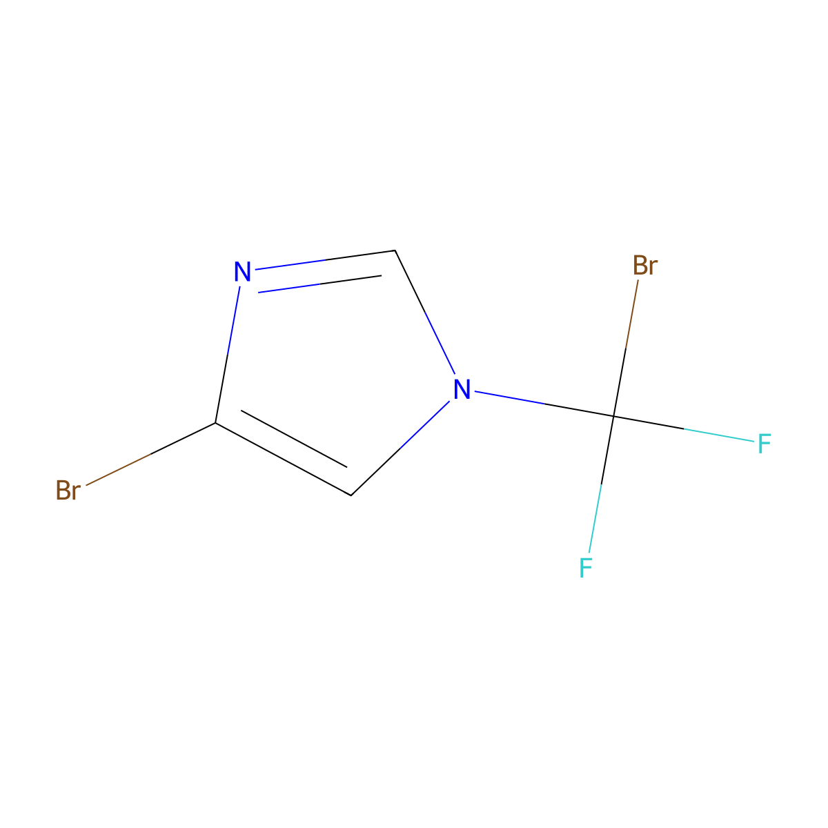 4-Bromo-1-(bromodifluoromethyl)-1H-imidazole molecular structure, CAS 2384457-18-3