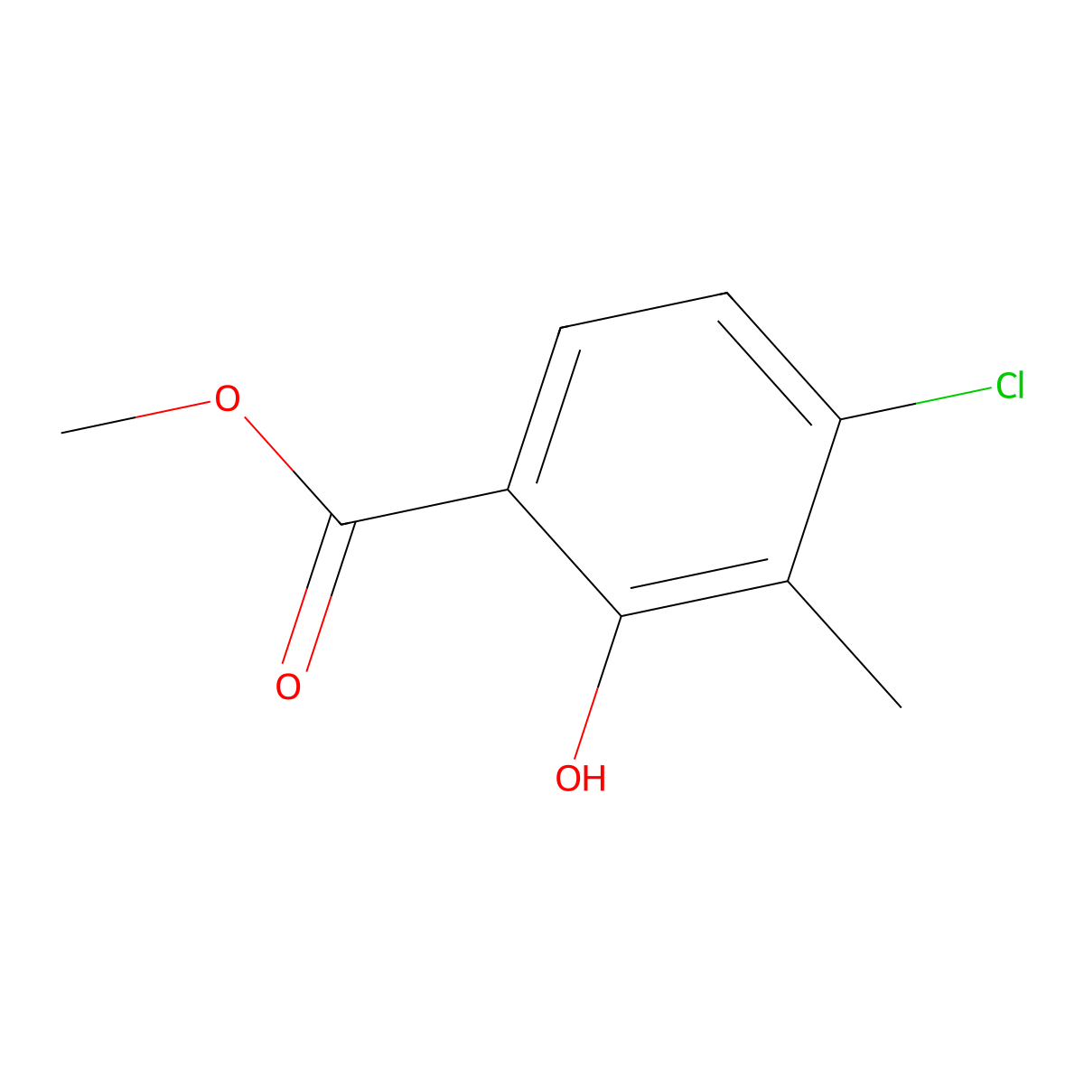 Methyl 4-chloro-2-hydroxy-3-methylbenzoate molecular structure, CAS 2384457-55-8