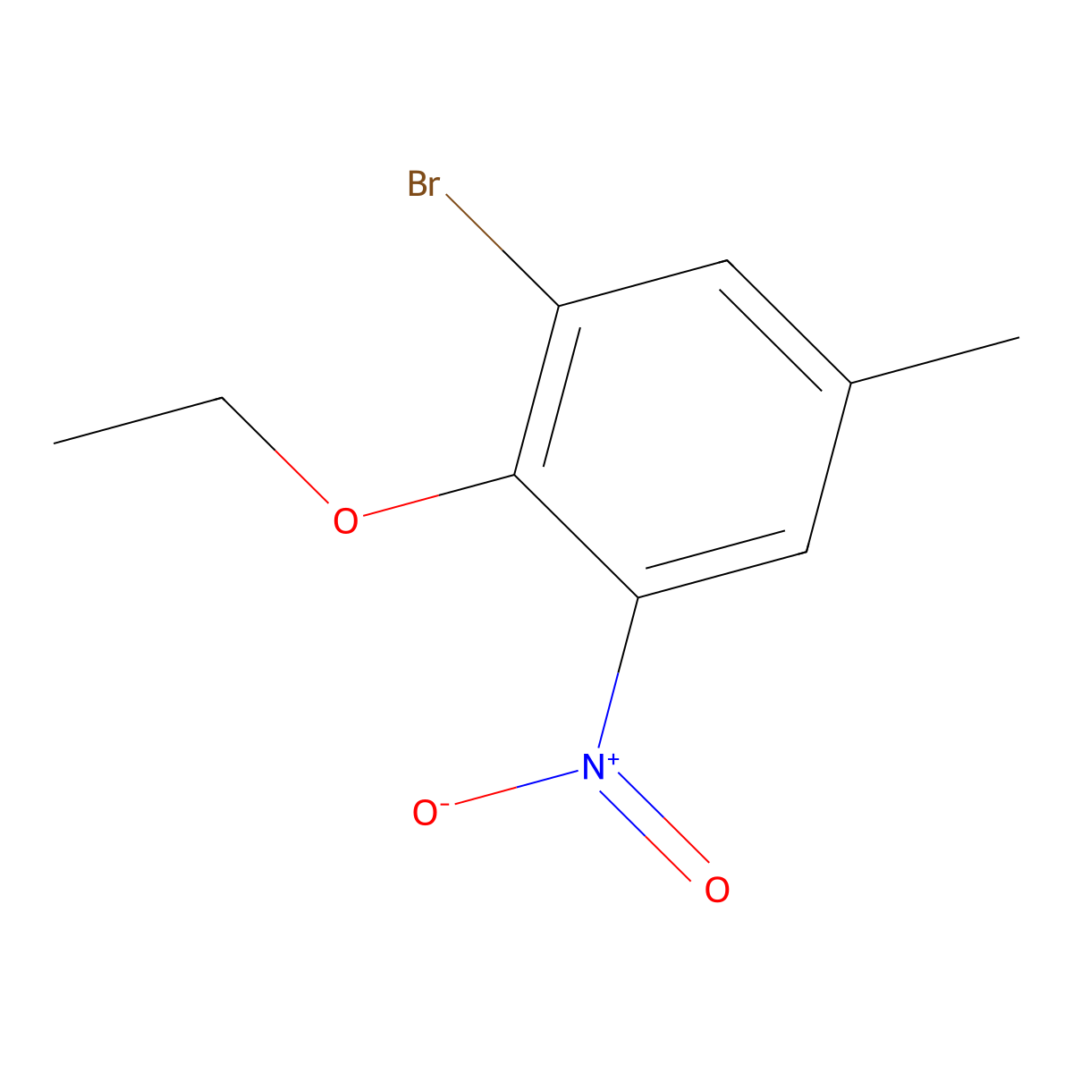 1-Bromo-2-ethoxy-5-methyl-3-nitrobenzene molecular structure, CAS 2384476-04-2