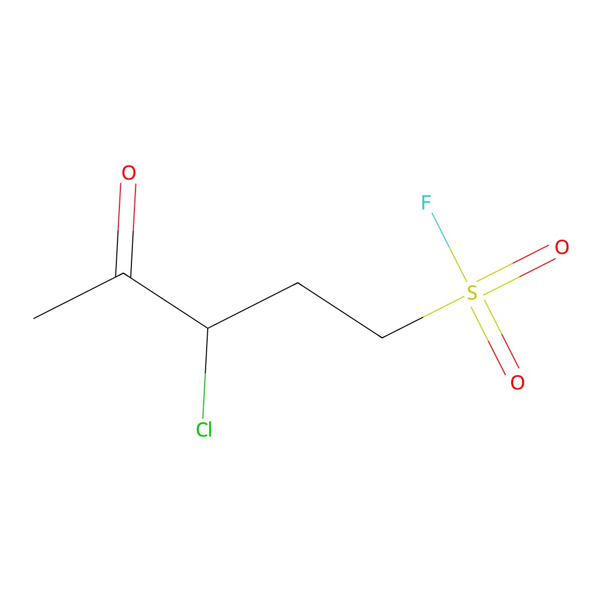 3-Chloro-4-oxopentane-1-sulfonyl fluoride molecular structure, CAS 2384480-47-9