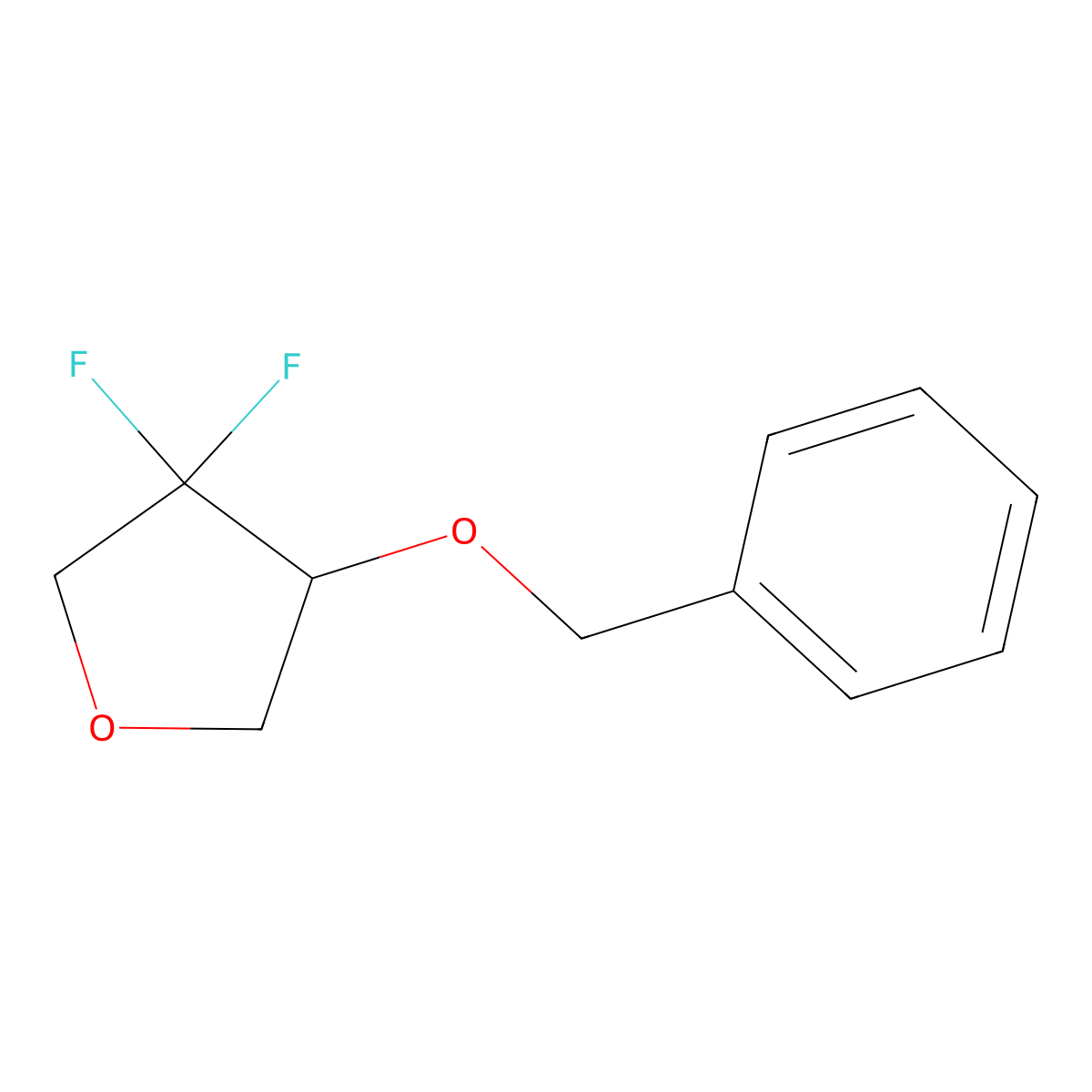 4-(Benzyloxy)-3,3-difluorooxolane molecular structure, CAS 2384498-09-1