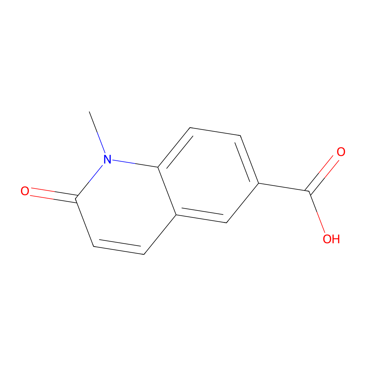 1-Methyl-2-oxo-1,2-dihydroquinoline-6-carboxylic acid molecular structure, CAS 23845-05-8
