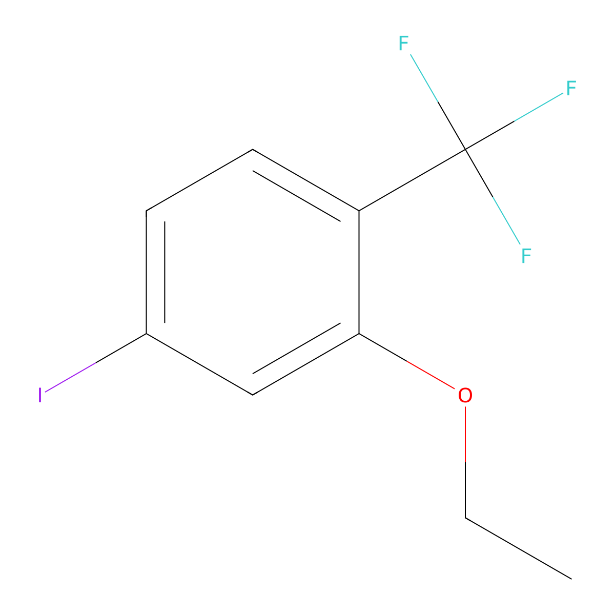 2-Ethoxy-4-iodo-1-(trifluoromethyl)benzene molecular structure, CAS 2384503-39-1