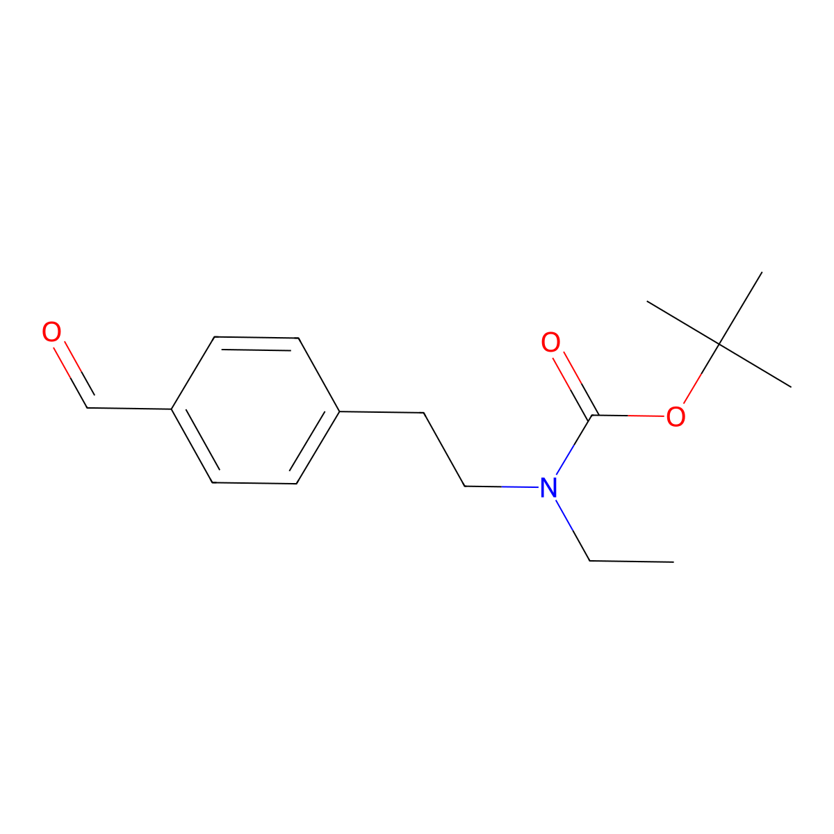 Tert-butyl N-ethyl-N-[2-(4-formylphenyl)ethyl]carbamate molecular structure, CAS 2384514-21-8