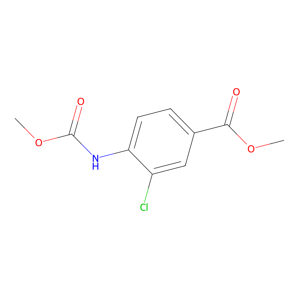 Methyl 3-chloro-4-[(methoxycarbonyl)amino]benzoate molecular structure, CAS 2384537-61-3