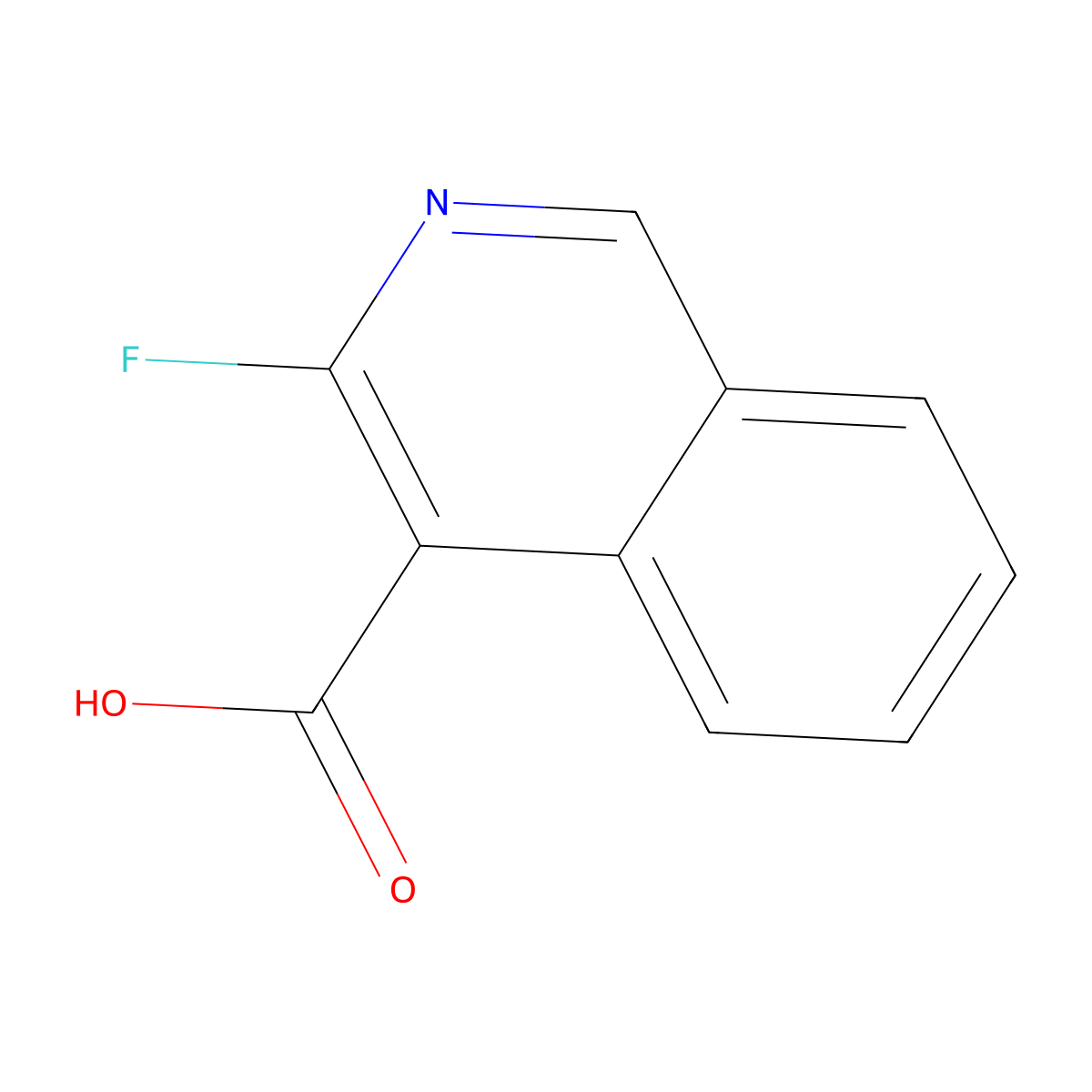 3-Fluoroisoquinoline-4-carboxylic acid molecular structure, CAS 2384537-88-4